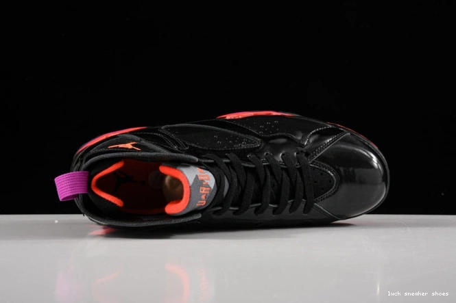Rep LUCY 313358-006 Jordan Air 7 Black Patent Retro 0823